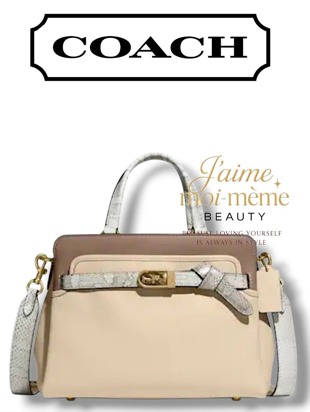 Coach RETAIL Exotic Python Tate Carryall 29 with Snakeskin